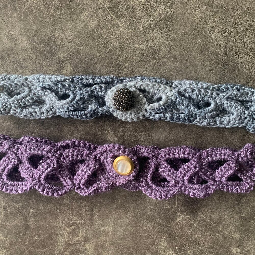 #9- 2 Headbands Hand Crafted